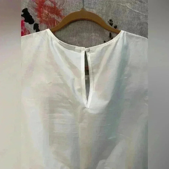 NWT Who What Wear Women’s Sleeveless Multi Teired Dress White Size M - Picture 3 of 6